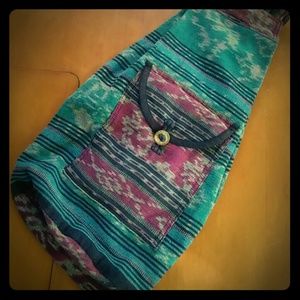 Cool print vintage sling/backpack